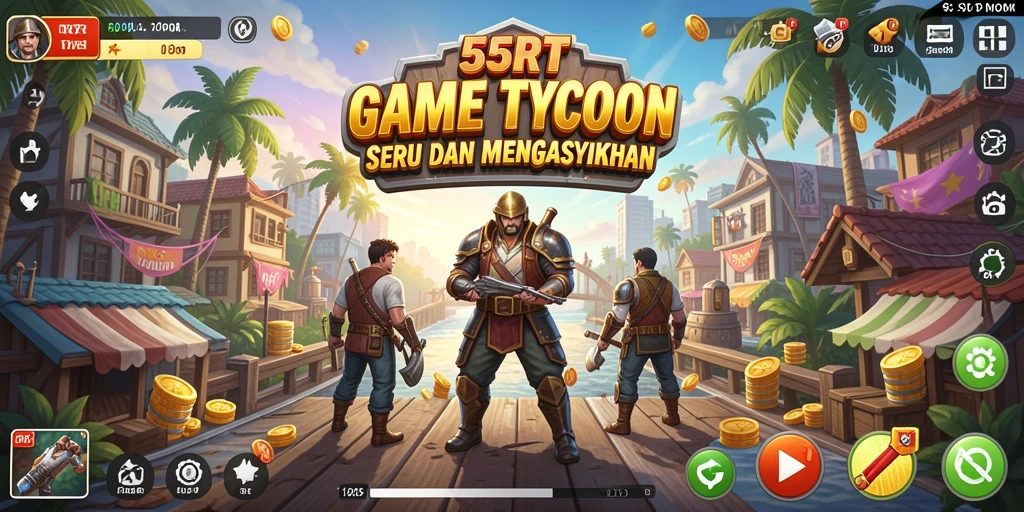 Gameplay menarik dan mendebarkan di 55RT dengan elemen Tycoon.