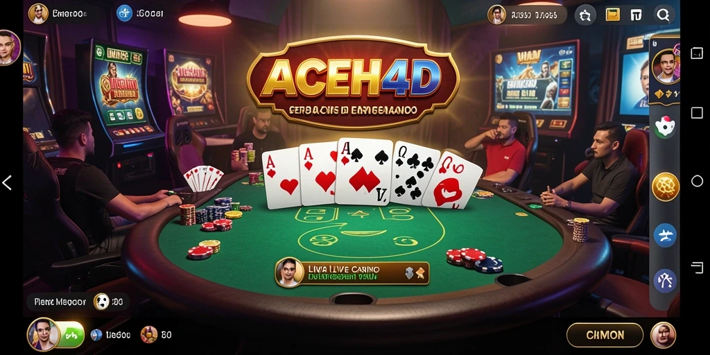 Tampilan gameplay Live Casino ACEH4D yang seru dan interaktif.