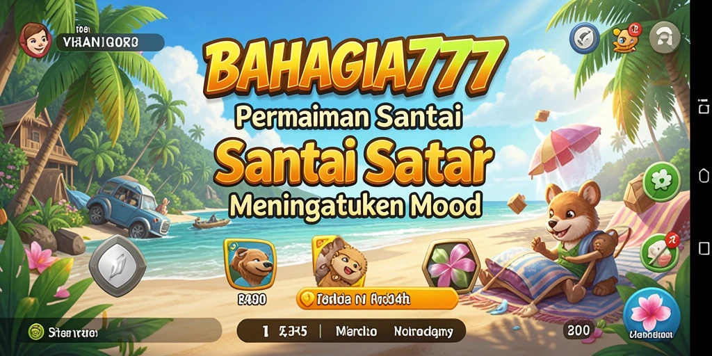 Tampilan gameplay yang cerah dan mengasyikkan dari BAHAGIA777.
