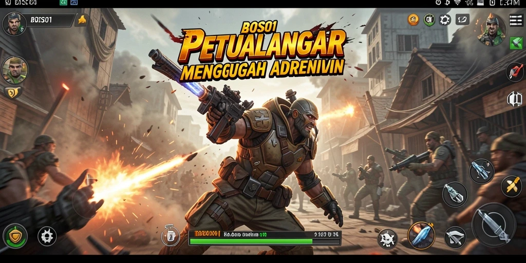 Tampilan gameplay BOS01 yang memukau dengan aksi yang cepat dan mendebarkan.