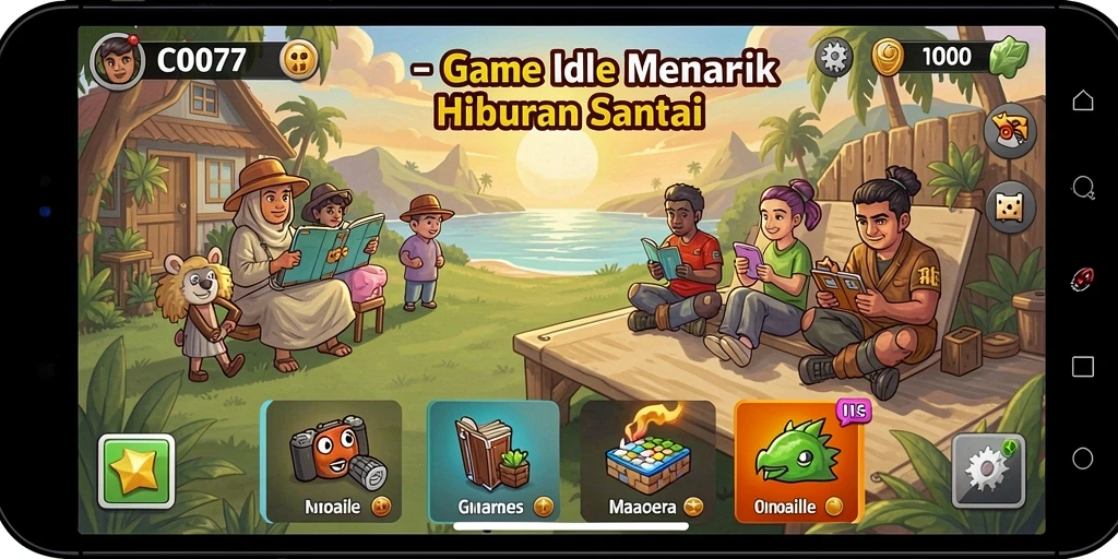 Tampilan gameplay C0077 dengan elemen Idle yang menarik.