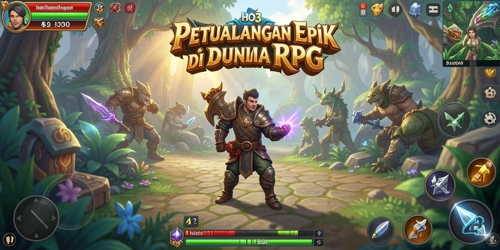 Tangkapan layar menunjukkan aksi seru dalam permainan RPG HO3.