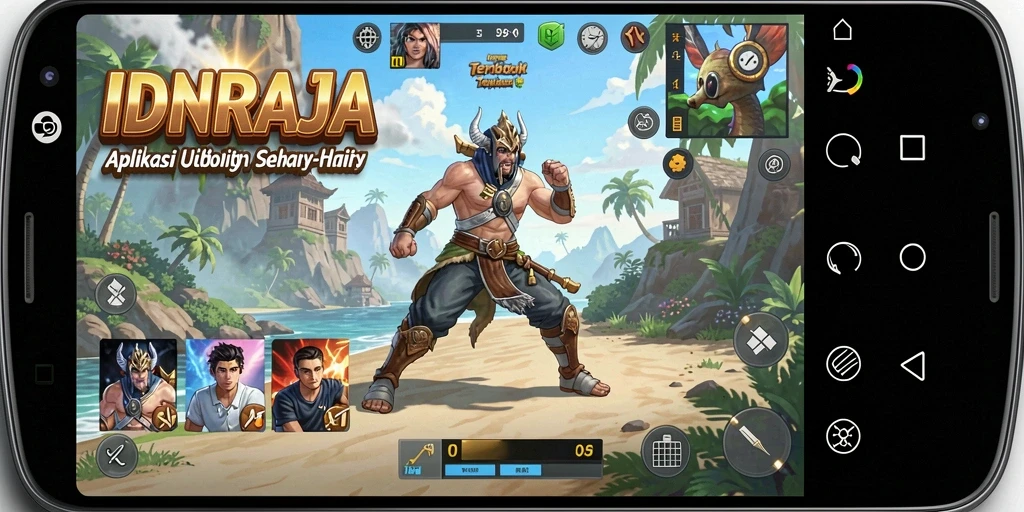 Tampilan screenshot IDNRAJA yang menunjukkan fitur utility yang menarik.