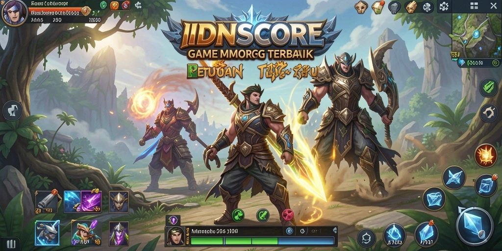 Screenshot menunjukkan aksi seru dalam permainan MMORPG IDNSCORE.