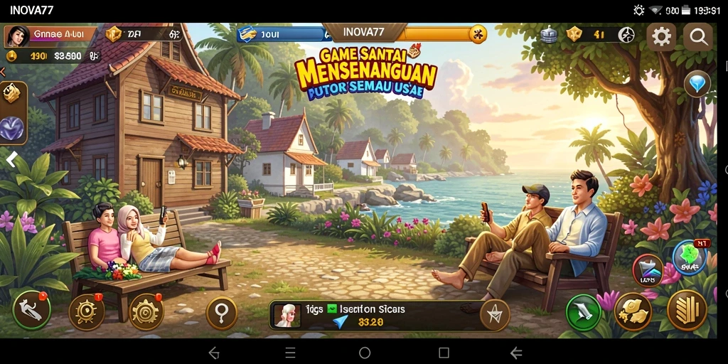 Tampilan gameplay INOVA77 dengan grafik cerah dan antarmuka intuitif.