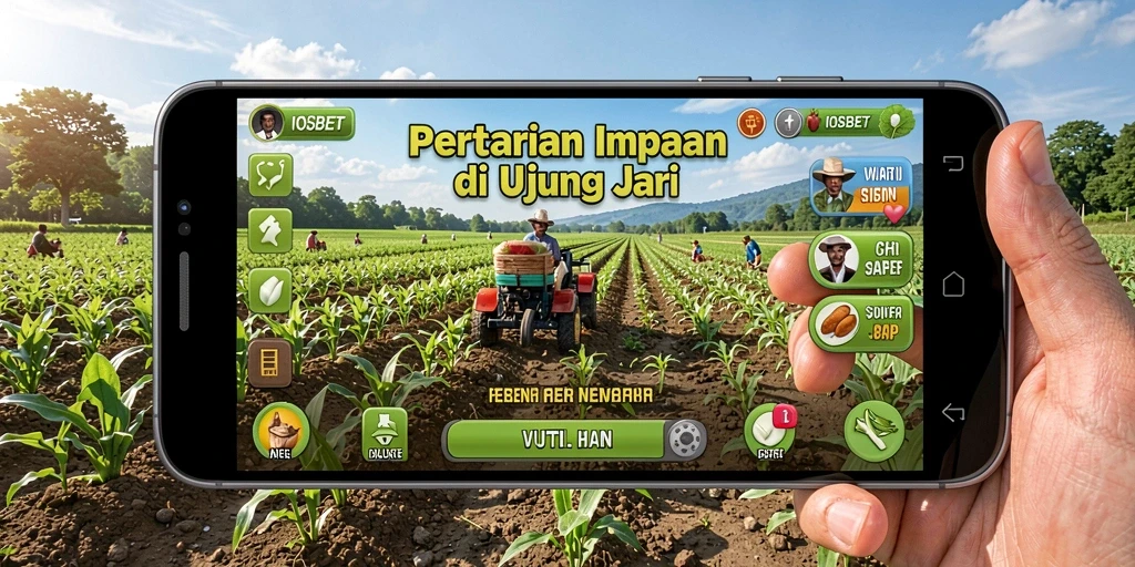 Tampilan menarik dari gameplay pertanian IOSBET