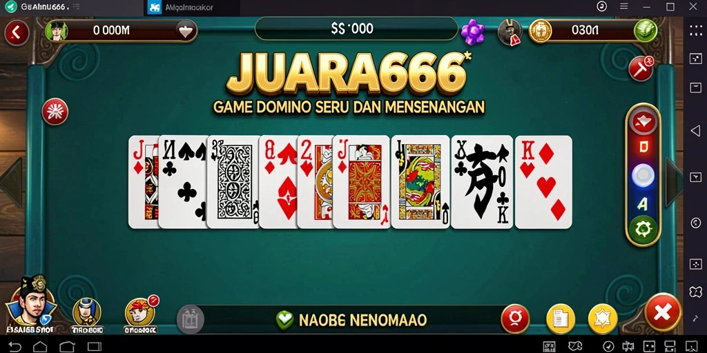 Screenshot gameplay JUARA666 menunjukkan momen seru bermain Domino.