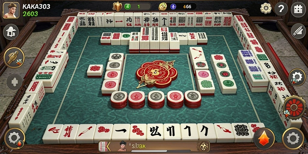 Screenshot KAKA303 menampilkan gameplay Mahjong yang menarik dan menantang.