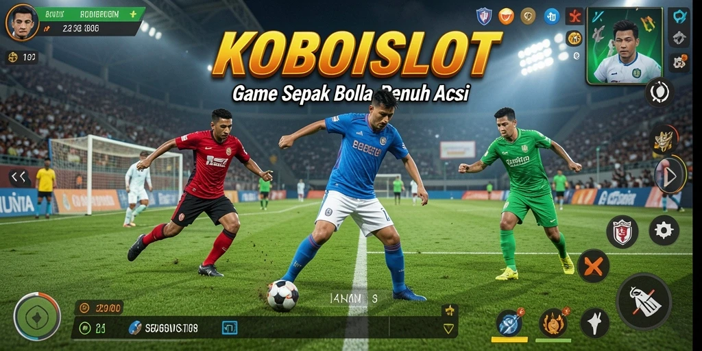 Tampilan gameplay seru dalam game sepak bola KOBOISLOT.