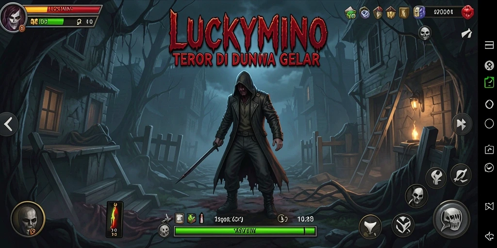 Gameplay horor yang menegangkan di LUCKYMINO.