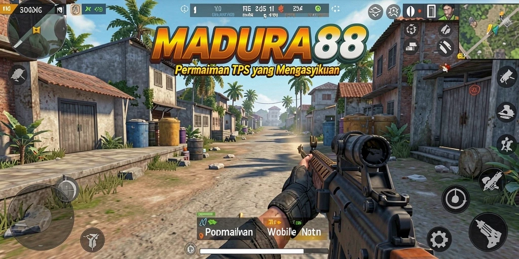 Screenshot yang menunjukkan aksi intens dalam gameplay MADURA88.