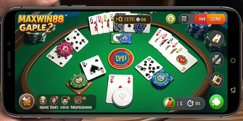 Screenshot gameplay Gaple di MAXWIN88 yang menampilkan momen seru permainan.