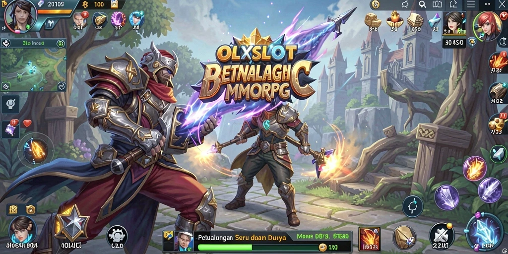 Tampilan gameplay OLXSLOT yang penuh aksi dan petualangan MMORPG.