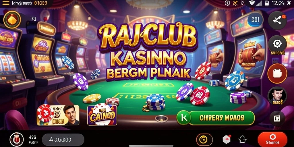 Screenshot menampilkan gameplay mendebarkan RAJACLUB di Kasino.