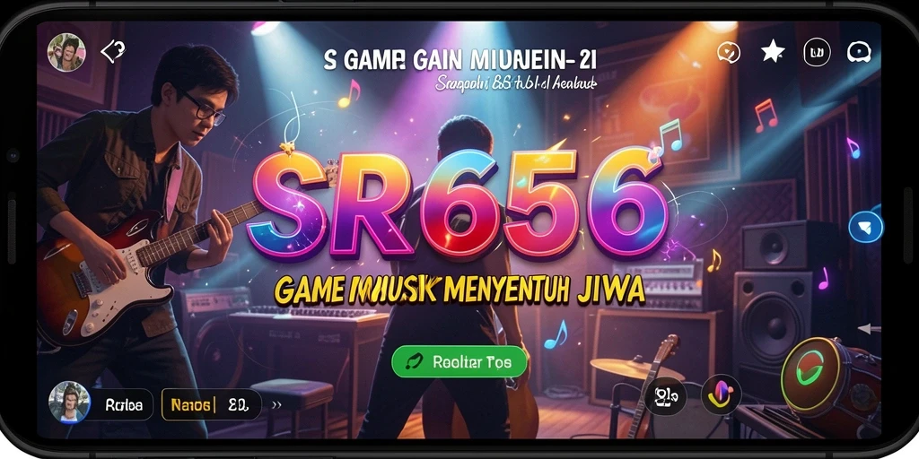 Tangkapan layar gameplay SR6666 dengan aksi musik menarik.
