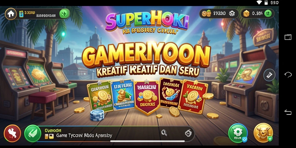 Tangkapan layar gameplay SUPERHOKI yang menampilkan pengalaman Tycoon yang seru.