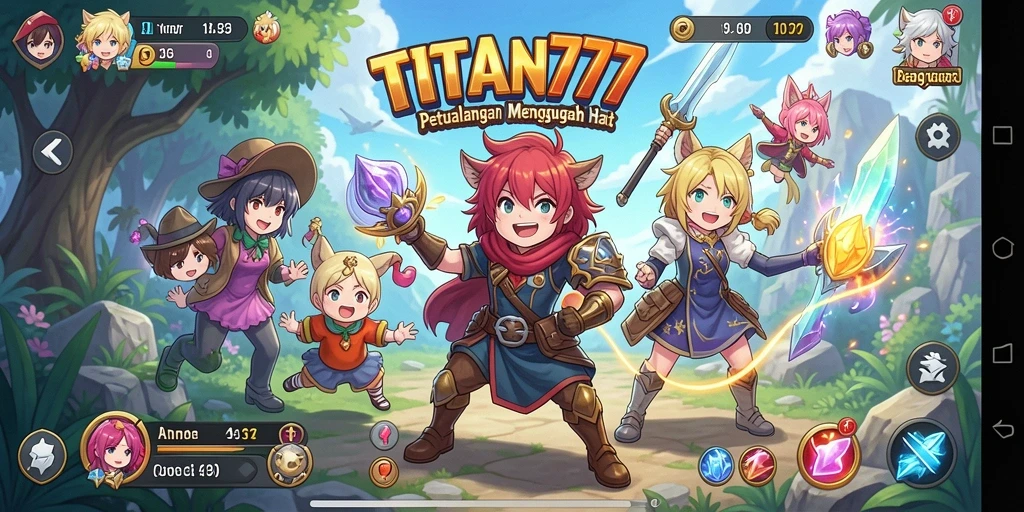 Tampilan gameplay <strong>TITAN777</strong> yang menakjubkan dalam dunia Anime.