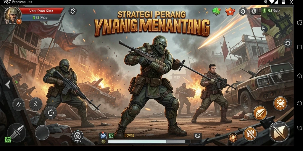 Tampilan gameplay <strong>V87</strong> yang seru dan menantang di pertempuran strategis.