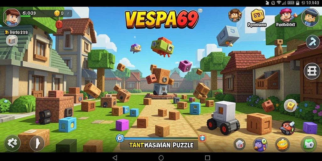 Gameplay seru VESPA69 menampilkan berbagai tantangan Puzzle.