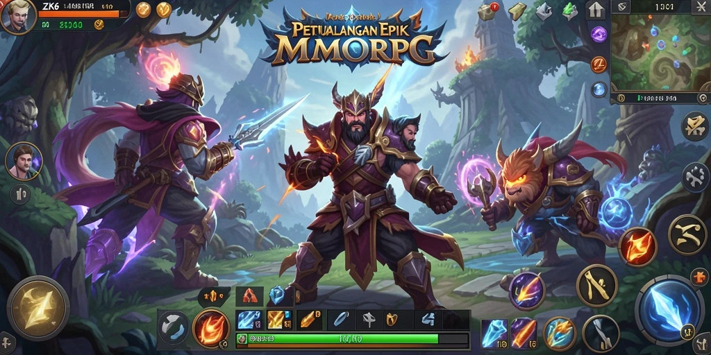 Tampilan gameplay seru ZK6 yang memukau dalam dunia MMORPG.